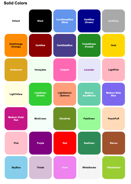 Solid Color Postbox Options