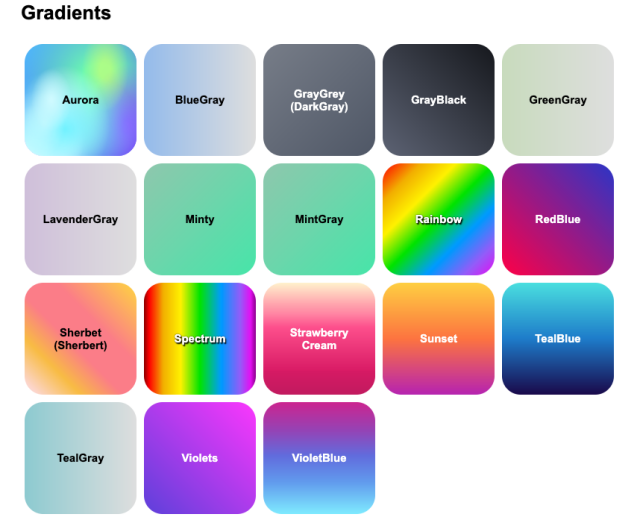 Postbox Gradient Background Options