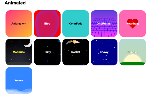 Postbox animated backgrounds.
